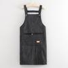 Macacões Cozinha Doméstica Anti-incrustante Impressão Respirável Avental Feminino Catering Cozinhar Moda Simples Listrado Roupas de Trabalho Resistente à Sujeira