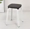 Banqueta de Plástico Casa Oito Furos Redonda Banqueta Mesa de Jantar Banqueta Colorida Simples Espessada Moderna Falsa Malus Banqueta Alta