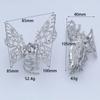 Pinza para el pelo de mariposa de metal líquido para mujer, placa para la parte posterior de la cabeza, pinza para el pelo, estilo japonés y coreano, pinza de tiburón grande, accesorios para el pelo de electroforesis, venta al por mayor