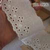 Bordado de hilo de algodón unilateral de alta calidad, encaje de algodón puro, material para ropa, accesorios de costura para cuello y mangas DIY