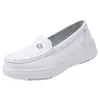 Nuevos Zapatos de Enfermera para Mujer para Todas las Estaciones, Cuero Genuino Suelas Gruesas, Suelas Planas Antideslizantes, Suelas Suaves, Zapatos de Trabajo Médicos Transpirables para Mujer, Envío Directo de una Pieza