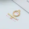 Fecho OT, fecho de extremidade, fecho de alternância para colar de pérolas, fecho TO, fecho redondo liso, acessórios de joias artesanais DIY