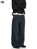 Pantalones Casuales de Trabajo Estilo Americano 11Kn para Hombre y Mujer, Lavados y Desgastados, Simples Retro Sueltos Modernos Adelgazantes de Pierna Recta