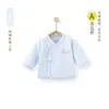 Pijama sin costuras para bebé recién nacido de algodón puro, estilo primavera y otoño, con cruce frontal y amarre, ropa estilo monje para la luna llena, parte superior de ropa interior para bebé