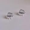 Joyería de Corea del Sur de fin de semana plata esterlina 925 nicho diseño avanzado aretes de concha vintage aretes de plata esterlina aretes