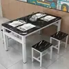 Mesas de jantar comerciais para restaurantes de fast-food, lanchonetes, casas de macarrão, restaurantes, padarias e mesas retangulares econômicas para jantar