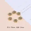 Liga de Ouro Retro Flor de Lótus de Cinco Pétalas Círculo de Contas Qiankun Pulseira Colar DIY Feito à Mão Acessórios de Joia de Liga Venda por Atacado