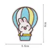 Parches divertidos bordados de conejo, zanahoria, globo aerostático, astronauta, parches bordados de conejito para jeans, DIY termoadhesivos