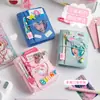 Cuaderno M5 Hueco de Hojas Sueltas para Niña, Planificador Estilo Coreano, Diario de Collage de Alto Valor, Cuaderno Portátil