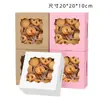 Caja de Empaque para Dulces de Donut con Ventana, Caja para Tartaletas de Huevo, Caja para Muffins, Caja para Postres Horneados para Llevar, Caja para Pasteles
