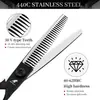 Tijeras de Peluquería Naipson Semi-Negras de 6.0 pulgadas, Tijeras para Cortar el Cabello, Tijeras Planas, Tijeras para Flequillo, Tijeras Dentales, Tijeras Deslizantes