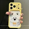Adequado para Apple 17, Ip15Por de Ponta, Iphone16 da Celebridade da Internet da Moda, Lente de Cobertura Total, Gravata Borboleta, Design de Cachorrinho