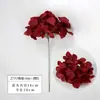 Hortênsia artificial de cabeça única no atacado para decoração de casamento, materiais de fundo e uso especial para vitrines de shoppings e paisagismo de paredes de flores