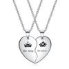 Colar de Aço Inoxidável Moda Europeu e Americano Venda Quente Transfronteiriça Simples 35mm Formato de Coração Brilhante Costurado com Logo Personalizável Atacado