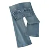 Jeans Rectos Elegantes de Cintura Media-Alta Ajustados Ligeramente Acampanados para Mujer, Nueva Colección Primavera y Otoño, Estilo Nuevo para Todas las Estaciones