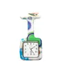 Fabricante de Shenzhen 2234 Reloj de Silicona Universal Estampado Cuadrado para Enfermeros Hombres y Mujeres, Reloj de Pecho para Examen de Estudiantes, Modelo Moderno Estilo Coreano