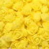 Flor de Rosa de Espuma PE de Simulação de 3,5cm Guirlanda de Flores Decorativa Manual com Flor Flor Artificial Cabeça de Flor Pequena de Espuma fabricantes