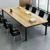 Mesa longa simples para conferências, mesa simples para treinamento, bancada para sala de conferências, mesa longa combinada para discussões, mesa de escritório moderna