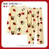 Pijama Feminino, Manga Longa, Estilo Fino, Primavera, Outono e Verão, Roupa de Casa Doce e Fofa para Meninas, Conjunto Gola Redonda para Ambientes com Ar Condicionado