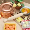 1:12 Muebles Miniatura para Casa de Muñecas Cocina Accesorios de Micro-Escena Rodillo en Miniatura de Madera Maciza 6 Piezas
