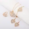 Conjunto de Collar Pendientes Anillo Pulsera Huecos Moda Retro Europea y Americana Accesorios al por Mayor Moda Transfronteriza Europea y Americana