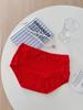 Ropa interior de modal para estudiantes de secundaria para niñas, entrepierna de doble capa antibacteriana, lazo de lunares pequeños, ropa interior triangular de alta elasticidad