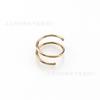 Acero inoxidable piercing único espiral anillo de nariz aretes simples chapado al vacío anillo de labio anillo doble en capas aro para la nariz doble capa