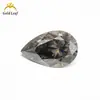 Venta al por mayor de fábrica moissanita de color forma especial gota de agua forma de pera piedra desnuda 1-3 quilates claridad VVS certificado código de cintura completo