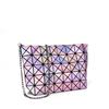 Bolsa Feminina Nova Moda Simples Padrão Losango Ombro Único Transversal Corrente Bolsa Geométrico Patchwork Dobrável Bolsa de Mão