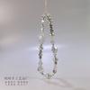 Woo Woo cadena original de plata blanca con estrella grande de cuentas para teléfono móvil cadena de cámara ccd cordón decorativo colgante llavero de amor