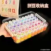Set de Caja de Almacenamiento para Perler Beads 54 Colores Botellas Dispensadoras de Partículas Gran Capacidad Herramientas para Perler Beads Caja de Almacenamiento Transparente