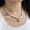 Collar Corazón de Piedra Volcánica Dopamina Colorido con Cuentas Accesorio para Mujer Diseño de Nicho Cadena para Clavícula Estrella de Mar Gargantilla Colgante