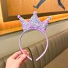 Diadema de princesa con corona grande para niña, dulce corona con lentejuelas de doble cara, horquilla para el cabello, regalo de cumpleaños para niña pequeña, joyería