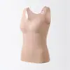 Chaleco Calefactor de Biocerámica Otoño Invierno para Mujer con Almohadillas en el Pecho, Copas Fijas, Levantador, Anti-flacidez, Ropa Interior de Capa Base sin Costuras