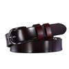 Cinto Novo Feminino de Couro Genuíno, Cinto Versátil Estilo Coreano, Cinto Fino Decorativo Feminino da Moda com Fivela de Pino, Atacado de Couro Puro