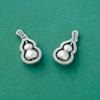 Colgante de Calabaza Mate Retro de Plata Pura S999 Giratorio DIY Pulsera Pulsera Material Accesorios de Plata
