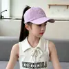 Gorra de Béisbol con Protección Solar para Niños, Se Puede Atar en una Cola de Caballo, Sombrero de Copa Abierta para Niñas, Gorro de Sol de Bebé a la Moda, Gorra con Visera de Protección Solar