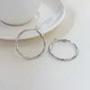 Europa y Estados Unidos viento frío raya geométrica redonda metal pendientes moda mujer simple temperamento pendientes fabricantes pendientes al por mayor
