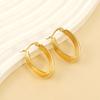 Estilo europeu e americano de aço inoxidável pigmento de ouro anel brincos moda feminina brincos coringa 18k brincos de alto sentido jóias atacado