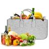 Bolsa de transporte portátil de fieltro para almacenamiento de leña al por mayor, bolsa portátil de fieltro para organizar artículos diversos, cesta plegable para almacenamiento de leña
