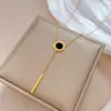 [Acero de titanio de cuerpo completo] Borla romana anillo estilo minimalista horno collar de oro real femenino ins accesorios de cadena de clavícula de celebridad de Internet