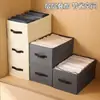 Nueva Caja de Almacenamiento de Ropa Portátil de PU Hecha de Tela Oxford, Caja de Clasificación Multifuncional para Ropa y Pantalones, Organizador Tipo Cajón