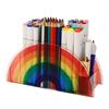 Portalápices Acrílico Arcoíris Personalizado Casual Color Transparente Multifuncional Escritorio Papelería Caja de Almacenamiento Creativa Multicompartimento