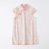 Verano 2025 Nuevo Estilo Chino para Niñas Cheongsam Étnico Retro Floral Vestido Infantil Venta al por Mayor