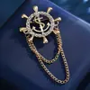 Broche Sentido Avanzado Nicho Cadena de Traje Ramillete Exquisito Ramillete de Timón Pin de Ropa de Alta Gama para Mujer Accesorios de Moda
