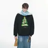 Suéter Jacquard de Árbol de Navidad, Unisex, Nuevo Estilo Otoño e Invierno 2025, Suéter de Punto Atmosférico Estilo Pareja