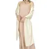 Xale de Cetim Estilo Europeu e Americano Cor Sólida Xale para Vestido de Noite Lenço Longo de Cetim Decorativo Casamento Vestido Cheongsam Combinando Cetim