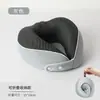 Almohada cervical en forma de U de espuma viscoelástica color macarrón, almohada de viaje portátil, superventas transfronterizo, almohada para descanso en avión, venta al por mayor
