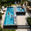 Piscina de jardín para exteriores personalizada, piscina para nadar, fibra de vidrio corrugada, fibra de vidrio para exteriores, transfronterizo