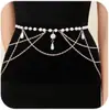 Nova Saia com Corrente Vintage, Roupa de Estilo Chinês Tradicional, Corrente de Cintura com Franjas de Pérola, Estilo Nacional da Moda
